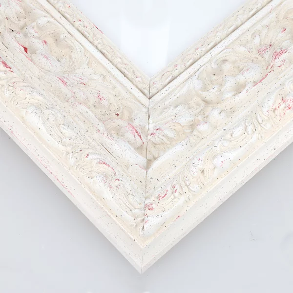 Exklusiv-Holzrahmen Calinda nach Mass Weiß | Normalglas (2 mm)