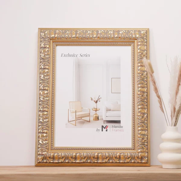 Exklusiver Holz-Bilderrahmen Macondo 20x30 cm | Silber | Normalglas (2 mm)