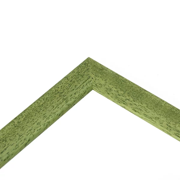 Cadre en bois Galet sur mesure vert | verre standard (2 mm)