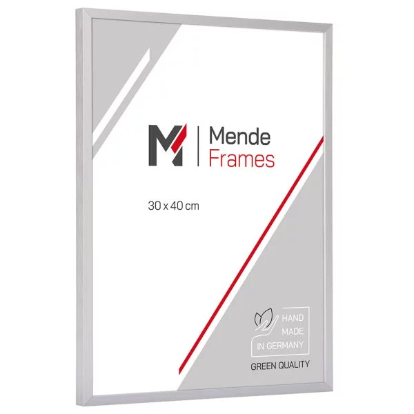 Aluminium Bilderrahmen Mookane Maßanfertigung silber | Normalglas (2 mm)