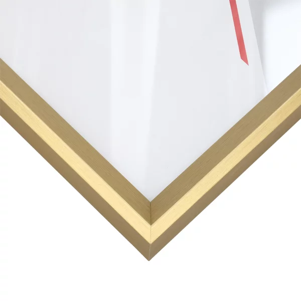 Holz Bilderrahmen Mencuna nach Maß Gold | Museumsglas UV 70 entspiegelt