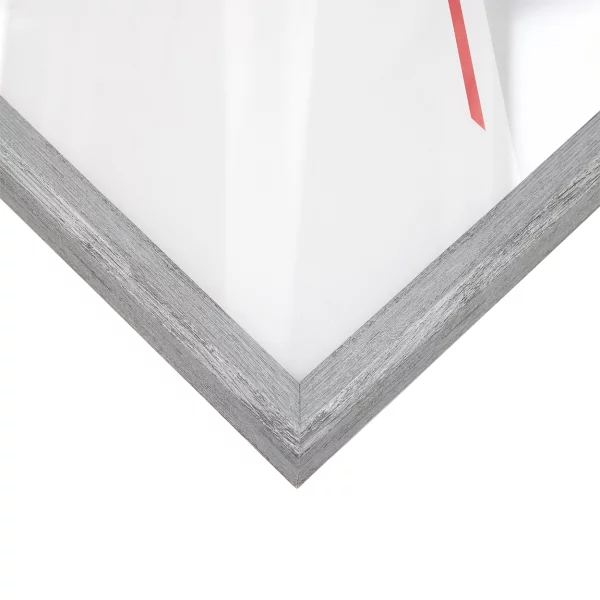 Holz-Bilderrahmen Mencuna nach Maß Grau | Normalglas (2 mm)