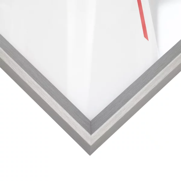 Holz Bilderrahmen Mencuna nach Maß Silber | Museumsglas UV 70 entspiegelt