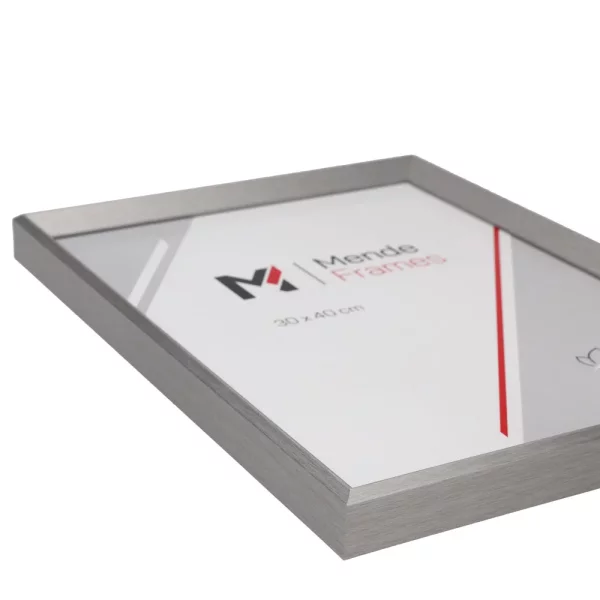 Holz-Bilderrahmen Mencuna 30x90 cm | Silber | Normalglas (2 mm)