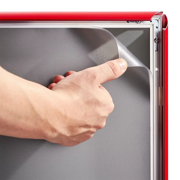 25 mm Klapprahmen Color DIN A4 21x29,7 cm (A4) | rot | Kunstglas mattiert (1 mm)