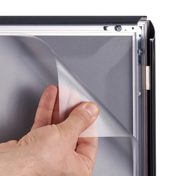 25 mm Klapprahmen Color DIN A4 21x29,7 cm (A4) | schwarz | Kunstglas mattiert (1 mm)
