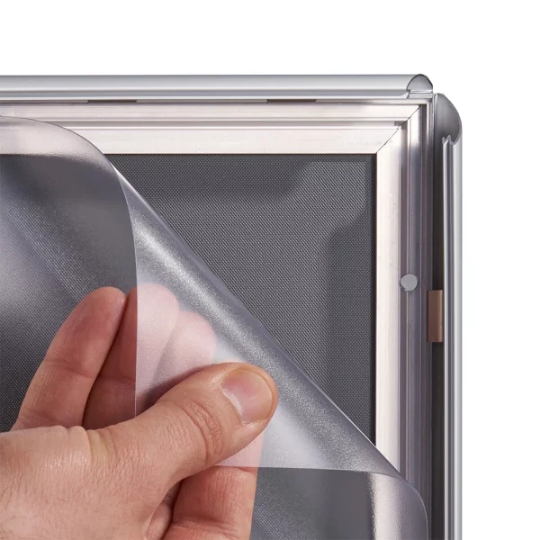 25 mm Klapprahmen Standard 42x59,4 cm (A2) | silber | Kunstglas mattiert (1 mm)