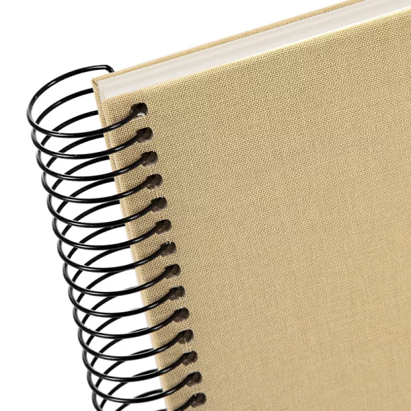 Spiralalbum Bella Vista - 40 weiße Seiten zum Einkleben (17x24 cm) 24x17 cm (40 Seiten) | beige