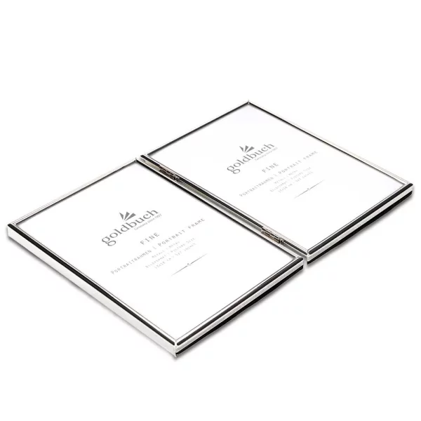 Doppel-Fotorahmen "Fine" 2x 13x18 cm | silber | Normalglas (2 mm)