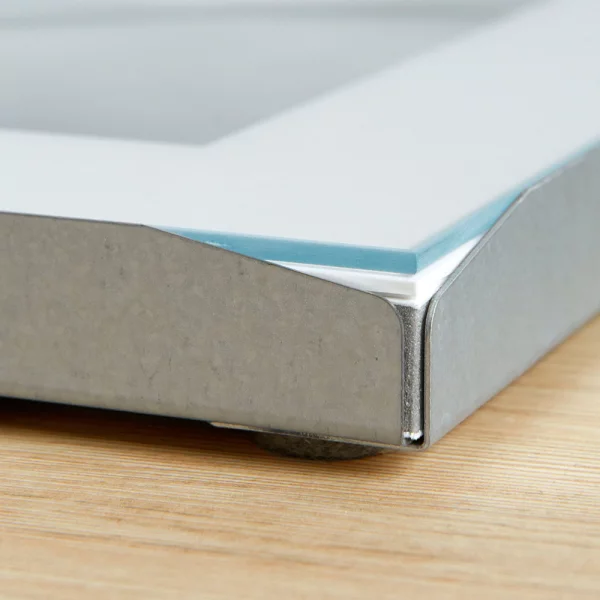 Alu 6 Magnet-Bilderrahmen 50x50 | Silber matt | Normalglas