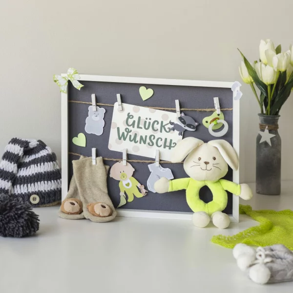 Bilderrahmen Muro mit 2 Schnüren und Klammern 29,5 x 36,5 cm | Schwarz