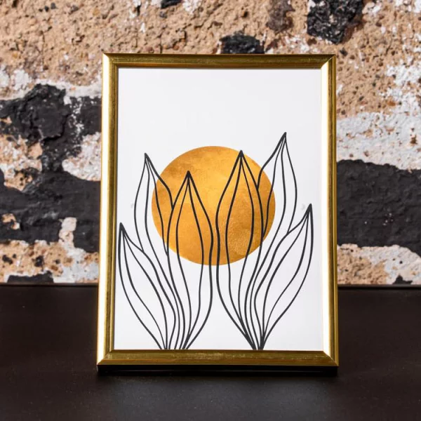 Kunststoff Bilderrahmen Napoli 30x40 cm (20x28 cm) | gold | Normalglas (2 mm)