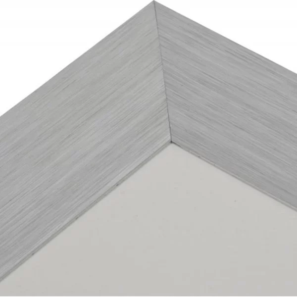 Alu Bilderrahmen Luzern mit Passepartout 40x40 cm (28x28 cm) | grau | Normalglas (2 mm)