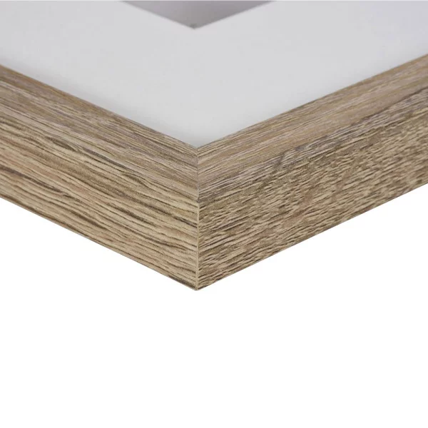 Holz Bilderrahmen Modern für mehrere Bilder 2x13x18 cm | mittelbraun | Normalglas (2 mm)