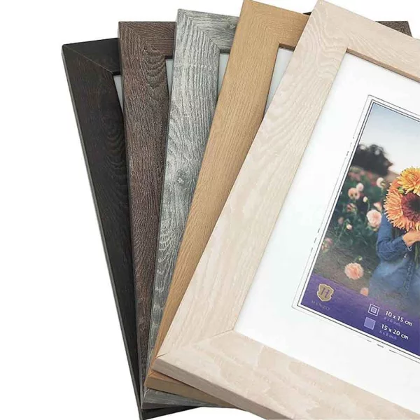 Kunststoff Bilderrahmen Dahlia 15x20 cm | weiß | Normalglas (2 mm)
