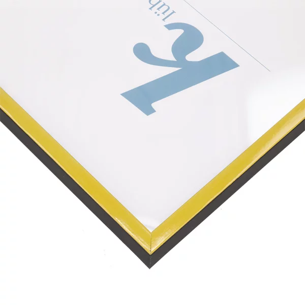 Cadre en bois Calamar 30x40 cm | jaune-noir | verre standard (2 mm)