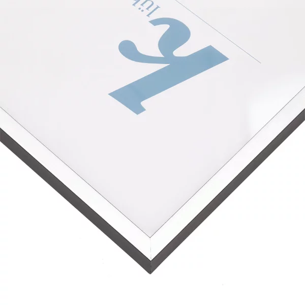 Cadre en bois Calamar 30x40 cm | argent-noir | verre standard (2 mm)