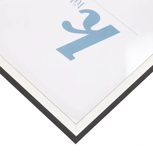 Cadre en bois Calamar 30x40 cm | blanc-noir | verre standard (2 mm)