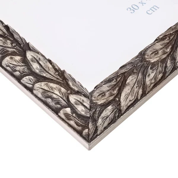 Cadre de style baroque Cadiz sur mesure argent | verre standard (2 mm)