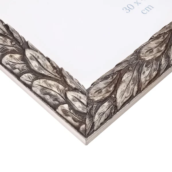 Barock Bilderrahmen Cadiz 30x45 | Silber | Normalglas (2 mm)