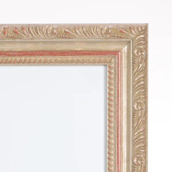 Cadre de style baroque Marbella sur mesure baguette stilé argent | verre standard (2 mm)