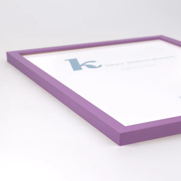 Cadre en bois Prisme sur mesure lilas | verre standard (2 mm)
