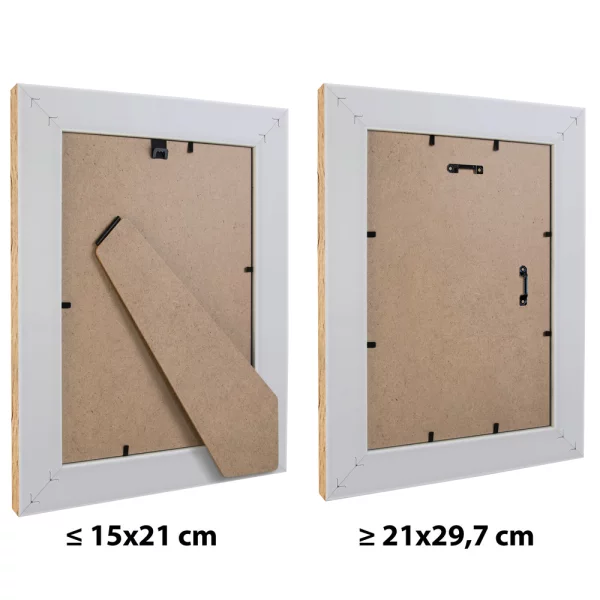 Cadre en plastique Silvia 10x15 cm | blanc mat | verre synthétique (2 mm)