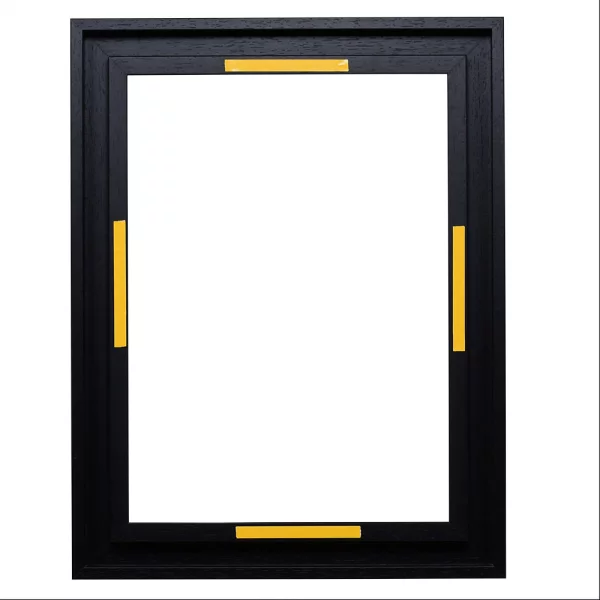 Schattenfugenrahmen für Acrylbilder, Alu Dibond und Hartschaumplatten 20x20 cm | Schwarz | Leerrahmen (ohne Glas und Rückwand)