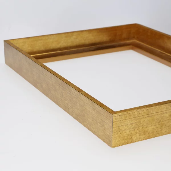 Schattenfugenrahmen Aurora 20x20 cm | Antikgold | Leerrahmen (ohne Glas und Rückwand)