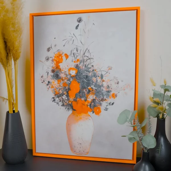 Schattenfugenrahmen Neon 70x100 cm | Neonorange | Leerrahmen (ohne Glas und Rückwand)