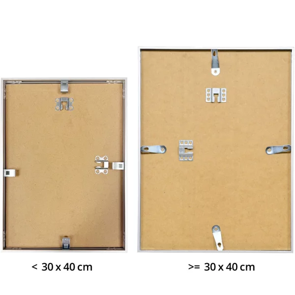 Cadre en aluminium Econ plat sur mesure argent mat | verre standard (2 mm)