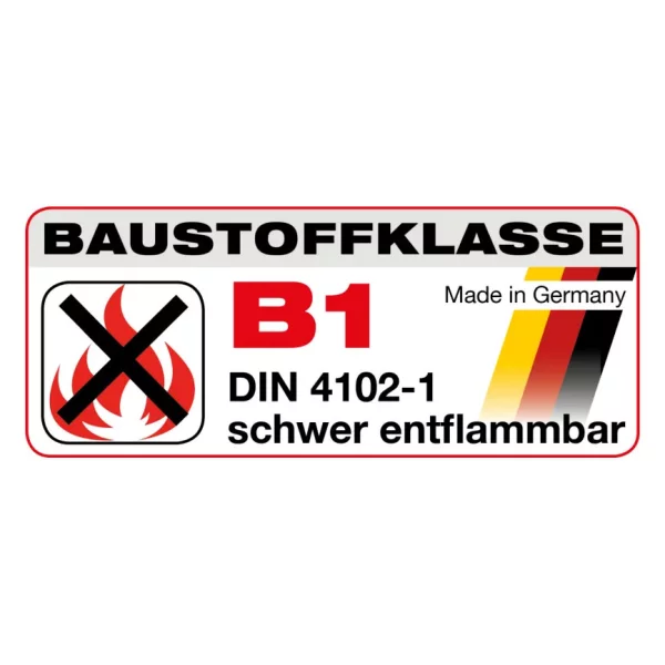 Zertifizierter Standard B1 Brandschutzrahmen Econ eckig 25x70 cm | Champagner | Normalglas (2 mm)