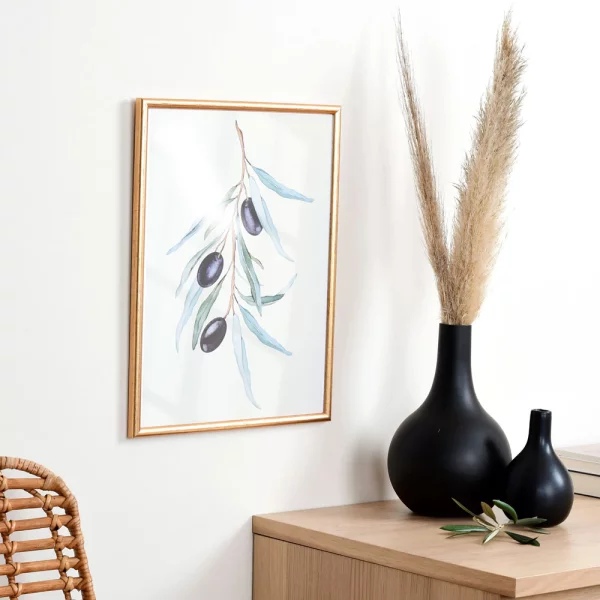 Cadre en bois Avignon sur mesure or | verre antireflet mat (2 mm)