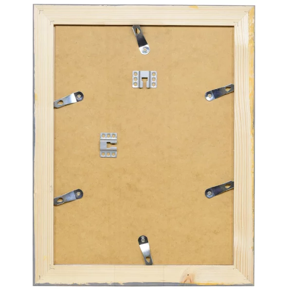 Holz Bilderrahmen Lafat Maßanfertigung grau | Normalglas (2 mm)