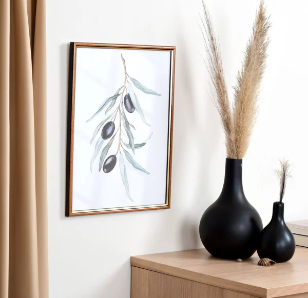 Cadre en bois Antony sur mesure miel-or | verre standard (2 mm)