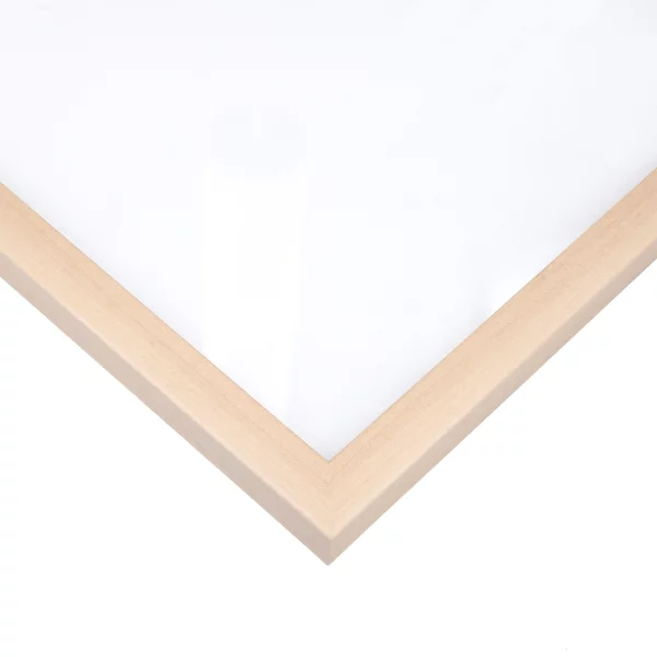 Lindenholz-Bilderrahmen Cube Maßanfertigung natur | Normalglas (2 mm)