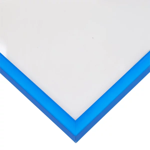 Holz Bilderrahmen Neon 10x10 cm | neonblau | Normalglas (2 mm)