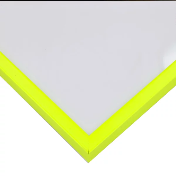 Holz Bilderrahmen Neon 10x10 cm | neongelb | Normalglas (2 mm)