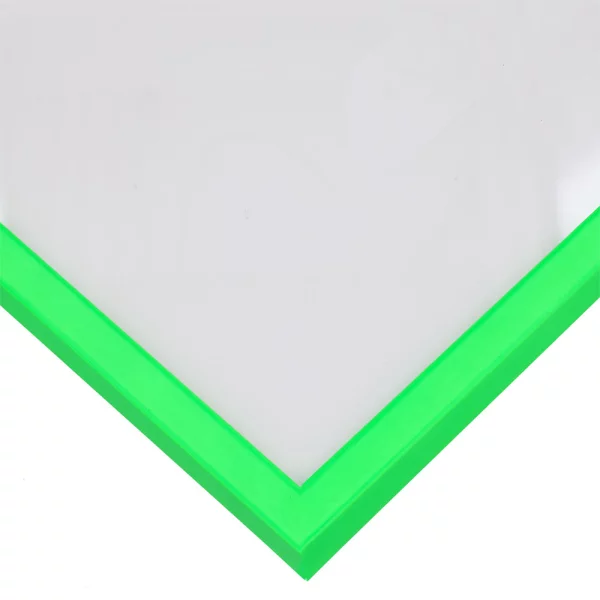Cadre en bois Neon sur mesure vert néon | verre standard (2 mm)