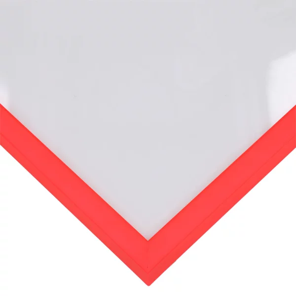 Cadre en bois Neon sur mesure rouge néon | verre standard (2 mm)