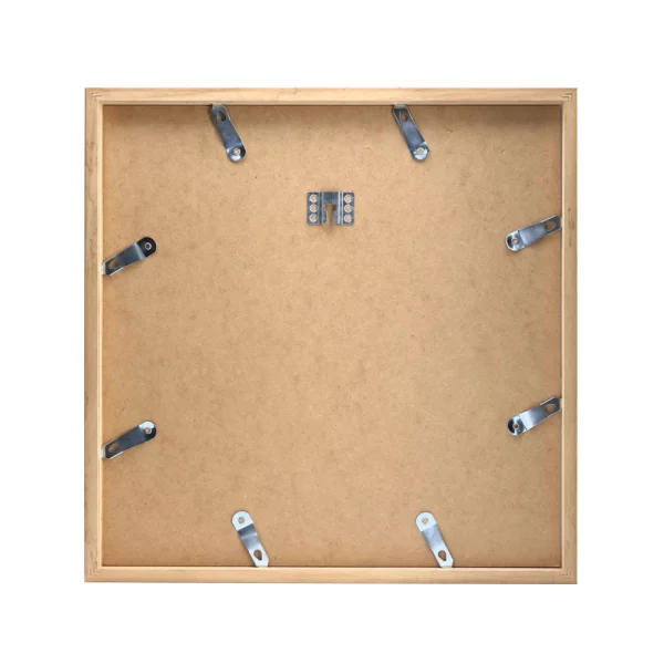 Cadre blanc pour disque vinyle avec double passe-partout blanc 40x40 cm | blanc avec bord en or | verre standard (2 mm)