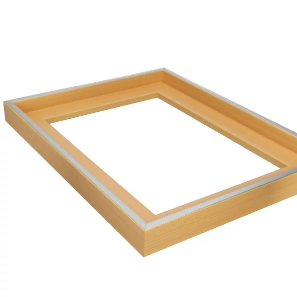 Schattenfugenrahmen Schlieren 30x40 cm | Silber mit Sand | Leerrahmen (ohne Glas und Rückwand)