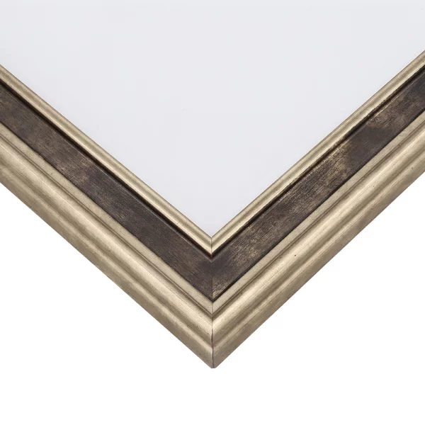 Cadre en bois Brême 18x24 cm | or blanc - brun | verre standard (2 mm)