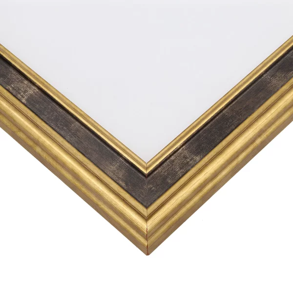 Cadre en bois Brême sur mesure or-brun | verre standard (2 mm)