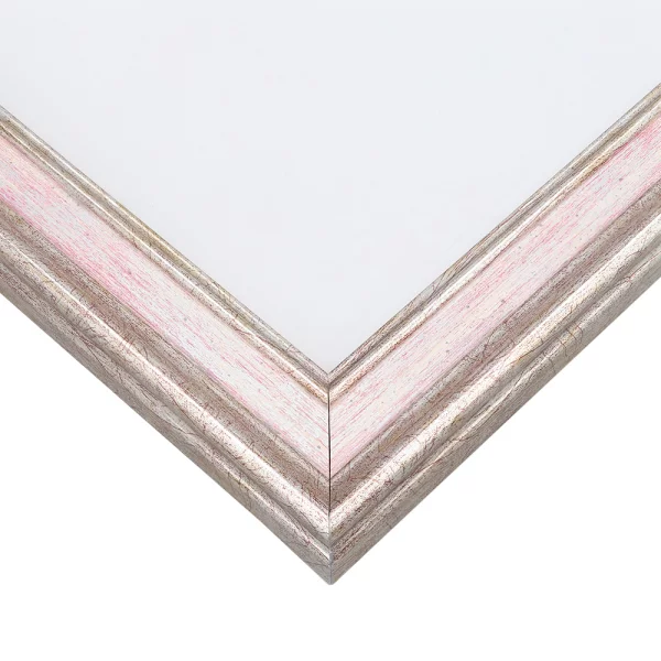 Cadre en bois Brême sur mesure or blanc - rose | verre standard (2 mm)