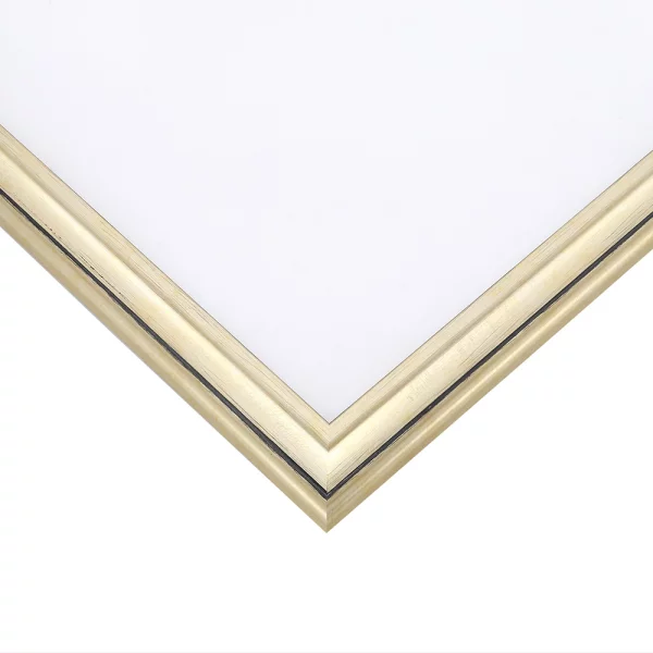 Cadre en bois Saxe Anhalt sur mesure champagne | verre antireflet mat (2 mm)