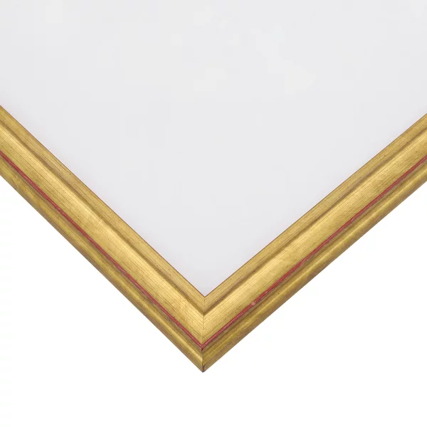Cadre en bois Saxe Anhalt sur mesure or rouge mat | verre antireflet mat (2 mm)