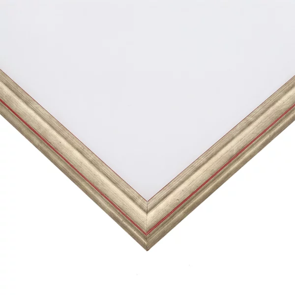 Cadre en bois Saxe Anhalt sur mesure or blanc mat | verre antireflet mat (2 mm)