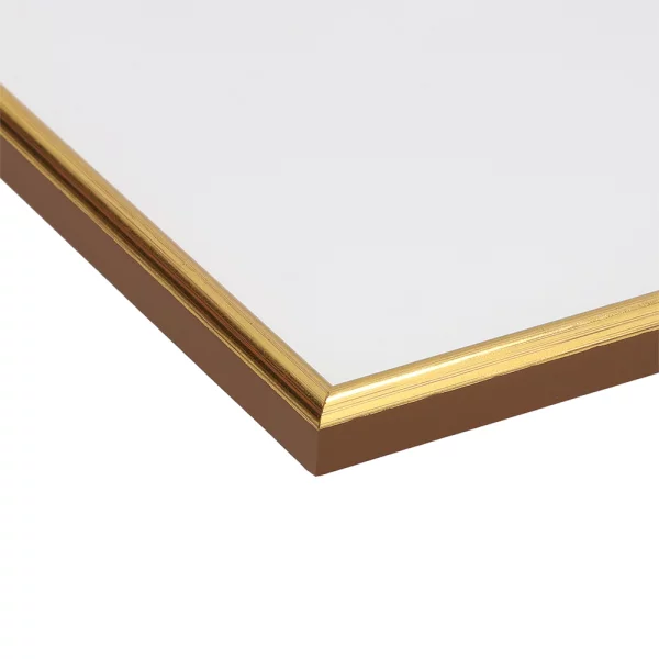 Cadre en bois Hesse 5x5 cm | or rouge | verre standard (2 mm)