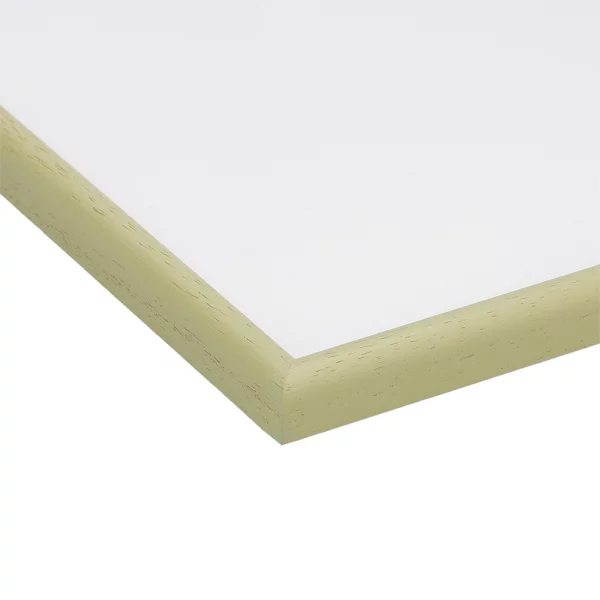 Cadre en bois Hesse sur mesure vert roseau | verre standard (2 mm)